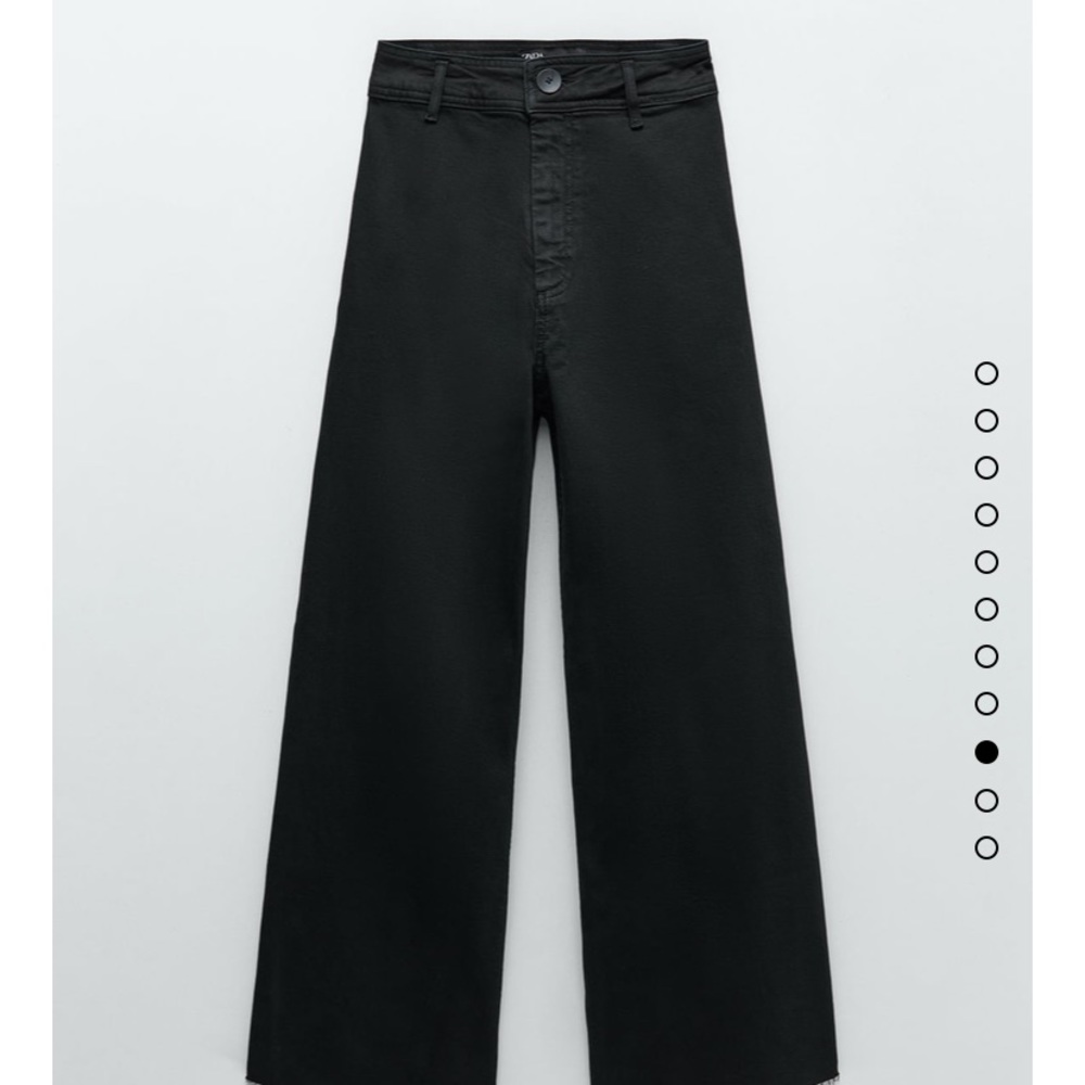 Zara Marine Straight high rise wide leg jeans